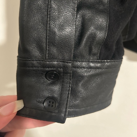 Bcbg faux leather button up - Picture 9 of 10